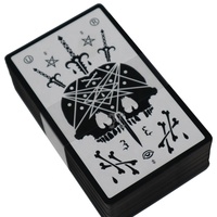 Usine personnalisée couleur spéciale bords dorés Tarot Deck cartes à jouer noir Oracle papier jeu d'affirmation avec guide