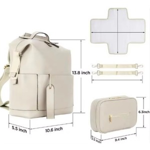 Sac à dos de voyage imperméable pour couches bébé avec table à langer, échantillon gratuit - Product Image 2