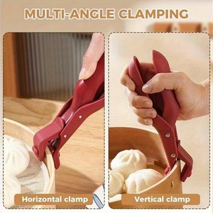 1 pièce Pince anti-brûlure antidérapante pour plats chauds, bols, poêles, friteuses, cuiseurs vapeur et fours - Product Image 3