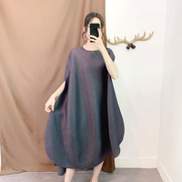 Collection d'été : Robe longue plissée décontractée haut de gamme pour femme, couleur unie, style vintage, avec volants amples et jupe naturelle coupe pomme – Fournisseur ODM