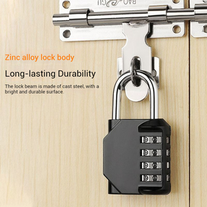 กุญแจล็อกกระเป๋าเดินทางพร้อมรหัสดิจิทัล4หลักป้องกันการโจรกรรมป้องกันการตัดโลหะผสมสังกะสีที่ทนทาน - Product Image 4
