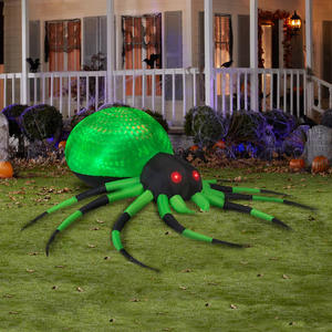 6-футовый Хэллоуин светящийся надувной зеленый Паук реквизит для праздничного двора садовый газон украшение со светодиодной подсветкой - Product Image 6