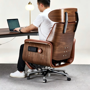 Silla de Oficina Eléctrica Premium con Masaje, 160 °   Silla Ejecutiva Reclinable de Cuero con Carga USB y Bandeja Giratoria - Product Image 3