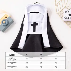 Disfraces <span class=keywords><strong>de</strong></span> Halloween para mascotas, dibujos animados <span class=keywords><strong>de</strong></span> perros, algodón, Navidad, invierno, sudadera ecológica, ropa <span class=keywords><strong>de</strong></span> <span class=keywords><strong>monja</strong></span>, ropa para mascotas pequeñas y medianas - Product Image 6