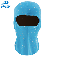 Masque de ski 1 trou pour équitation entièrement diamantée, cagoule de protection solaire d'été, cagoule personnalisée, légère et à séchage rapide pour homme