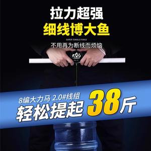 Línea de Pesca Trenzada de Dyneema Pre-Atada de Alta Resistencia para Carpa Cabeza Grande y Carpa Plateada, Uso en Río - Product Image 2