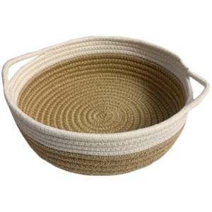 Factory Hot Sale <b>Storage</b> <b>Baskets</b> Woven Cotton Rope <b>Basket</b> Organizing Home Decoration - Product Image 3