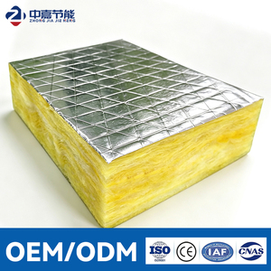 Glass Wool Board With Aluminum Foil 12kg/m³ 50mm CE / ISO9001 Certified For Roof Insulation Factory Direct Price - Product Image 1