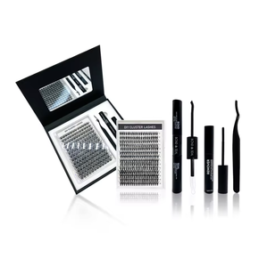 Kit de extensión de pestañas DIY, pestañas en racimo reutilizables, sin pegamento, fáciles de aplicar. - Product Image 1