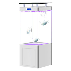 Meuble d'aquarium JSD 190 Gallons en verre ultra-transparent avec système de filtration, écran intelligent et tuyau de trop-plein personnalisé - Product Image 1