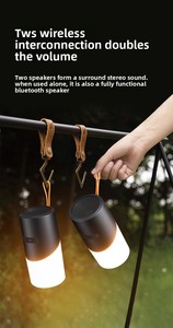 Nhỏ 2in 1 RGB môi trường xung quanh ánh sáng 5 Wát đầu ra TWS di động ngoài trời không dây bluetooths Loa - Product Image 4