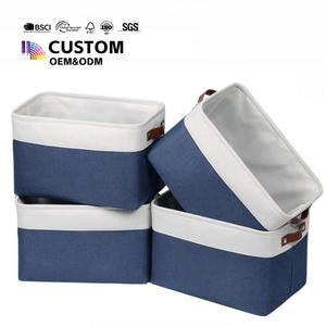 Katlanabilir Kumaş Kaliteli Dolap Düzenleyici Ev Depolama Sepeti, Oyuncak ve Giysi Saklama için Saplı - Product Image 1