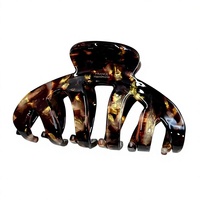 Oradour Grandes pinces à cheveux en acétate de cellulose, jumbo, faites à la main, motif écaille de tortue, fixation forte, accessoires pour cheveux