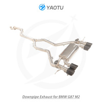 YT knalpot Catback empat sisi ganda, knalpot dengan sistem katup khusus untuk BMW G87 M2