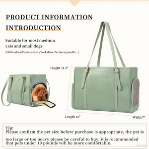 Elegante bolsa de cuero <span class=keywords><strong>para</strong></span> mascotas con ventana de malla transpirable adecuada <span class=keywords><strong>para</strong></span> gatos medianos y perros pequeños de menos de 10 libras - Product Image 4