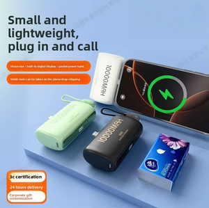 Power Bank Portatile a Ricarica Rapida 22.5W in Plastica con Cavo, Certificato 3C, Stile Mini Capsula Compatto, 10.000 <span class=keywords><strong>mAh</strong></span> - Product Image 3