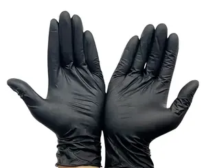 硕亚清洁工批发丁腈手套无粉家用橡胶手套一次性黑色蓝色丁腈手套