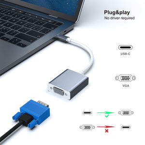 사용자 정의 벼락 <span class=keywords><strong>3</strong></span>/4 VGA 어댑터 Type-C USB C 컴퓨터 사용을 위한 알루미늄 사각 케이스 - Product Image 2