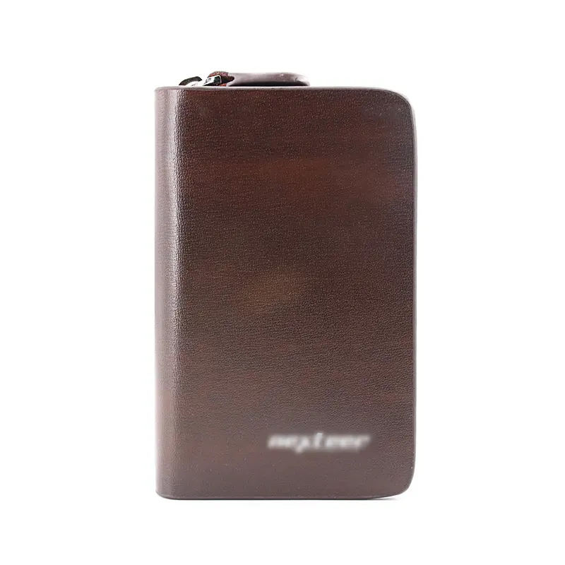 2021 factory Custom Minimalist Slim Credit Card Holder Mens Genuine Leather Smart Magic RFID key bag card clip wallet