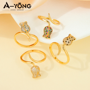 2026 Classic Trendy Mothers Day <b>Gift</b> Adjustable Rose Gold Plated Brass Cubic Zircon Engagement Ring for Women - Product Image 6