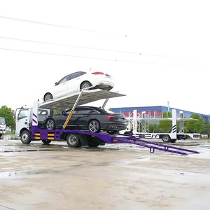 Hot Sale Dongfeng 4x2 Double Deck Car Carrier Truck 2 Seats Auto Vehicle Transport Truck - Product Image 4