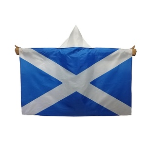 Cape drapeau du monde 3x5 pieds avec capuche, boucles de pouce cousues, en polyester imprimé, pour supporter le football écossais - Product Image 2