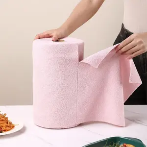 Washable Customized Disposable Microfiber Cleaning Cloths Rolls Tear Away Towels Reusable Powerful Water Absorbent Rolls