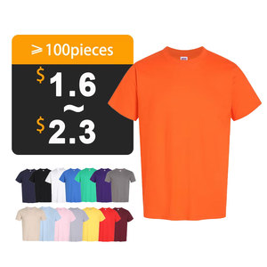 Promotion 100% Cotton Blank T-shirt 180gsm Custom Sublimation Printed t Shirts Unisex Good Quality Event Uniform