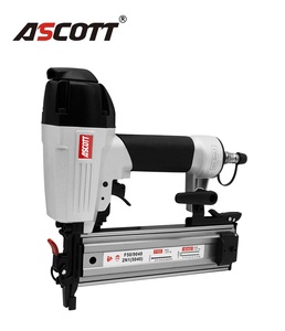 ASCOTT Industrial&DIY F5040 Pistolet à clous pneumatique 2-en-1 pour finition droite, outil de menuiserie double fonction, <span class=keywords><strong>cloueur</strong></span> et agrafeuse combinés - Product Image 1