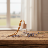 Diffuseur d'huiles essentielles suspendu de 8 ml, flacon de parfum pour voiture de haute qualité, élégant et premium, avec décoration givrée, rafraîchisseur d'air.