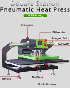 Máy chuyển thăng hoa 40cmx60cm đôi bàn làm việc máy ép nhiệt máy in áo thun khí nén bán tự động - Product Image 6