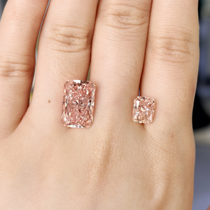 Diamants roses CVD cultivés en laboratoire, certifiés IGI GIA, pureté VVS, diamants radiants créés en laboratoire de 1 à 10 carats, en vrac, pour la joaillerie, vente en gros - Product Image 3