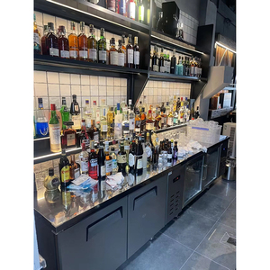 Gabinetes de Bar para Vinos de Acero Inoxidable, Totalmente Funcionales, Duraderos, Fáciles de Limpiar, Estilo Americano Moderno, para Fiestas, Tamaños Personalizados - Product Image 6