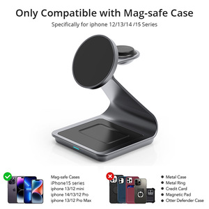 <span class=keywords><strong>Chargeur</strong></span> sans fil magnétique 3 en 1 pour iPhone 16/15/13/14 <span class=keywords><strong>Pro</strong></span>/12 Station de charge sans fil pour Apple Watch/AirPods <span class=keywords><strong>Pro</strong></span> - Product Image 5