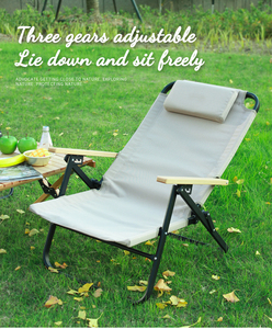 Chaise de camping pliable compacte à dossier haut réglable en aluminium portable d'extérieur avec logo personnalisé - Product Image 5