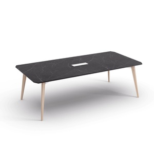 Modern Luxury Design Industrial Supplier Meeting Room Conference Office Furniture Frame <b>Desk</b> Table and Chairs <b>Set</b> Solid Wood - Product Image 2