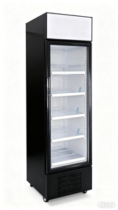 Refrigerador Vertical Comercial de 235L con Puerta de Vidrio Simple, Estantes Ajustables y Compresor, al Mejor Precio - Product Image 3