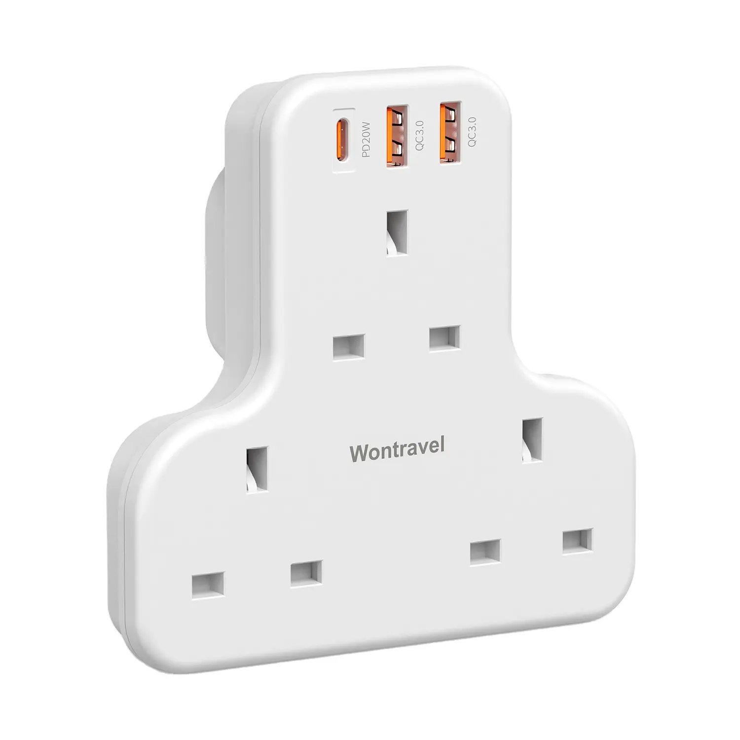 Extensor de tomada usb, tomada de parede, 3 entradas múltiplas com 3 portas de carregamento usb pd 20w adaptador de parede