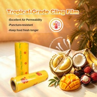Aangepaste Goede Rekbare Jumbo Rol PVC Cling Film Voedselveilige Verpakkingsfolie voor Fruit