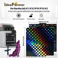 Ideaformer PEG Dual-Sided Colorful Steel Build Plate 258x258mm 260g untuk Printer 3D Bambu Lab P1/X1/ Series/A1