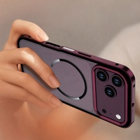 Pour iPhone 18 Pro Max pour iPhone 18 Pro Étui de téléphone magnétique transparent avec protection de l'objectif et filet anti-poussière