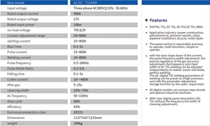 Tig Máy hàn để bán với soldadora Tig Alta drecuencia Tig Máy hàn 300-400amp cho <span class=keywords><strong>Argon</strong></span> AC DC - Product Image 4