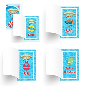 Impression personnalisée de billets de jeu à gratter de qualité supérieure à une fenêtre, sur le thème de la natation - Product Image 2
