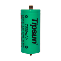 Batterie rechargeable LiFePO4 32700 Stud Terminal Tipsun 3.2V 7000mAh haute capacité à sortie stable