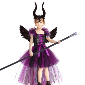 Meisjes Halloween <span class=keywords><strong>TV</strong></span>-filmkostuum Maleficent Heksenjurk met sleep voor kindercosplay (polyester) - Product Image 3