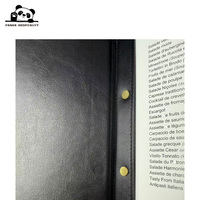 Housse de menu en cuir PU rigide pour hôtel et restaurant, logo en relief, protection d'angle, impression personnalisée, changement facile des pages intérieures, personnalisable