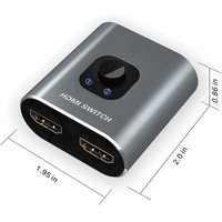 Adaptateur séparateur HD-MI Convertisseur HDTV 1 entrée 2 sorties 4K HD Vidéo Commutateur bidirectionnel pour PS4 Boîtier TV Écran d'affichage Ordinateur portable