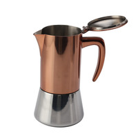 Cafetière portable en acier inoxydable de style italien moderne, durable, pour la préparation du café italien et du café en caféterie