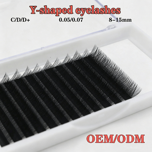 Ciglia Finte a Forma di Y YY, Stile Rete Intrecciata, Ciglia Naturali Spesse Personalizzate - Product Image 1