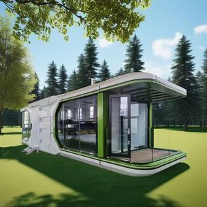 Hôtel de villégiature préfabriqué de luxe écologique préfabriqué OEM Bureau Dirigeable Pod Maison capsule spatiale moderne préfabriquée de luxe chez l'habitant - Product Image 1
